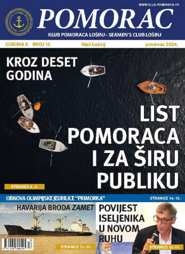 God. 10 (2024), br. 10 : Pomorac / Klub pomoraca Lošinj - Seamen's club Lošinj ; [glavni urednik Anton Vunić]