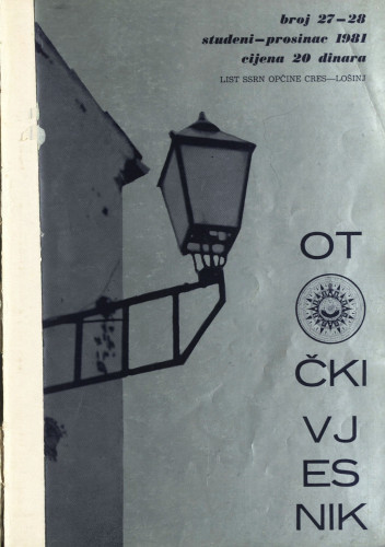 Otočki vjesnik, br. 27-28 .God.3, br. 27-28 (1981) : list SSRN općine Cres-Lošinj