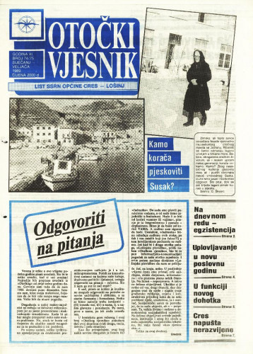 Otočki vjesnik, br. 74-75 .God.11, br. 74-75 (1989) : list SSRN općine Cres-Lošinj
