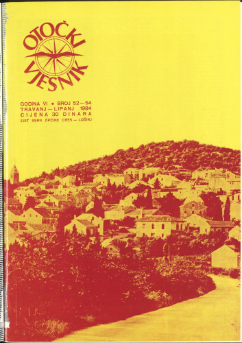Otočki vjesnik, br. 52-54 .God.6, br. 52-54 (1984) : list SSRN općine Cres-Lošinj