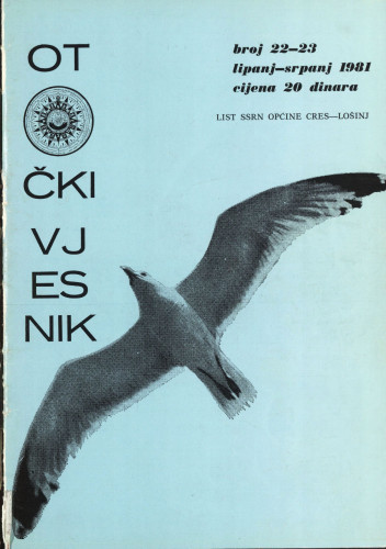 Otočki vjesnik, br. 22-23 .God.3, br. 22-23 (1981) : list SSRN općine Cres-Lošinj