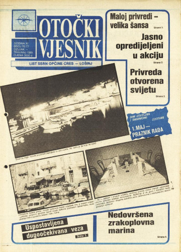 Otočki vjesnik, br. 76-77 .God.11, br. 76-77 (1989) : list SSRN općine Cres-Lošinj