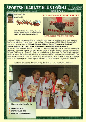 God. 1 (2010), br. 6 : Informativni bilten Karate kluba Lošinj