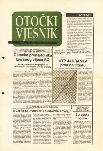 Otočki vjesnik, br. 96 .God.14, br. 96 (1992) : list građana općine Cres-Lošinj