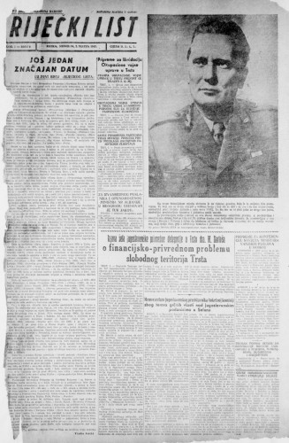 God. 1 (1947), br. 1 : Riječki list