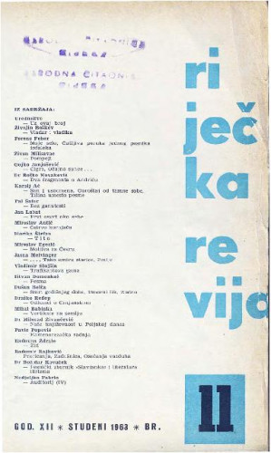 God.12 (1963), br. 11 : Riječka revija
