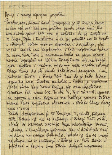 Pismo Josipa Jablanovića