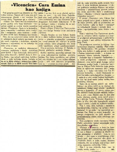 "'Vicencica' Cara Emina kao knjiga"