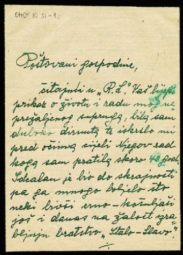 Pismo Marije Kraljić