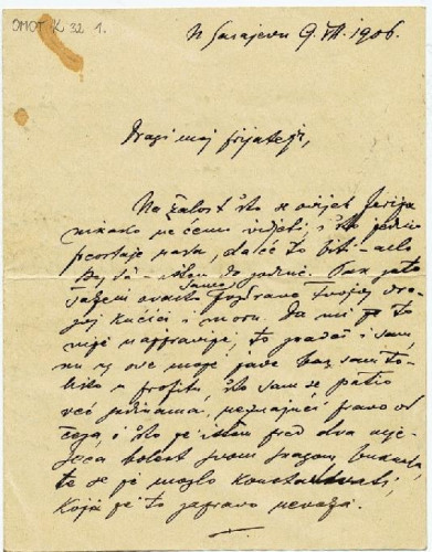 Pismo Silvija Strahimira Kranjčevića