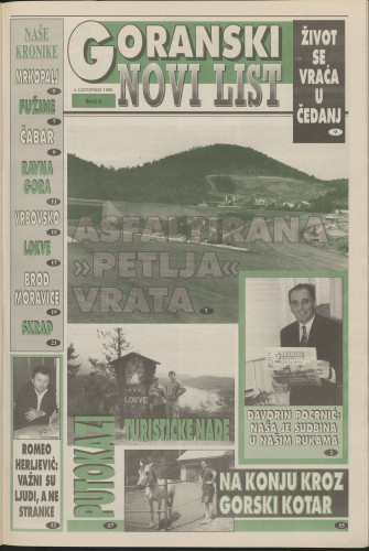 1996, br. 6 : Goranski Novi list