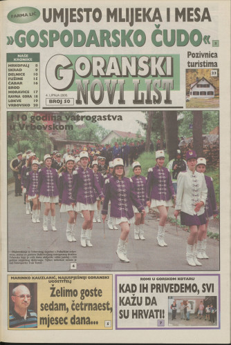 2000, br. 50 : Goranski Novi list