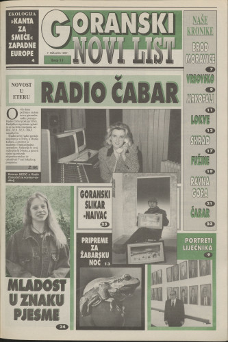 1997, br. 11 : Goranski Novi list