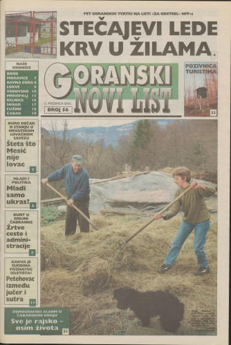 2000, br. 56 : Goranski Novi list