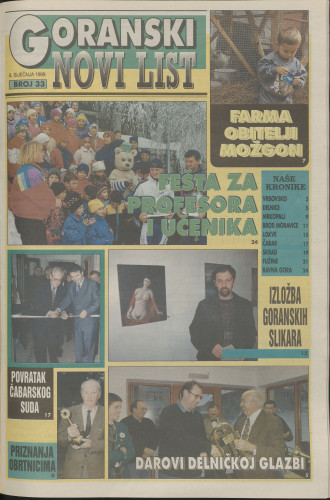 1999, br. 33 : Goranski Novi list