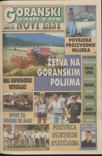 1998, br. 28 : Goranski Novi list