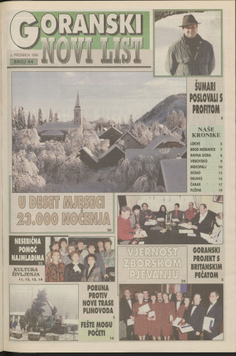 1999, br. 44 : Goranski Novi list
