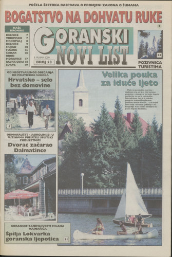 2000, br. 53 : Goranski Novi list