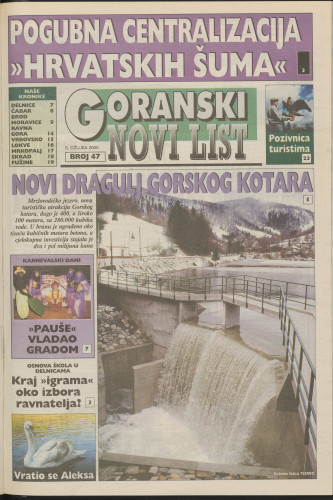 2000, br. 47 : Goranski Novi list
