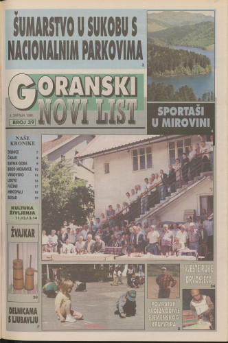 1999, br. 39 : Goranski Novi list