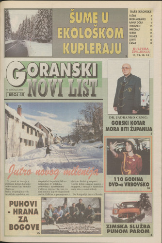 2000, br. 45 : Goranski Novi list