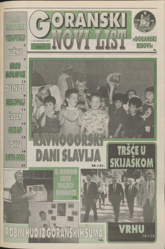 1997, br. 19 : Goranski Novi list