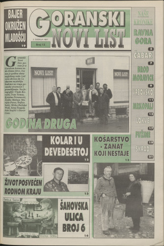 1997, br. 13 : Goranski Novi list