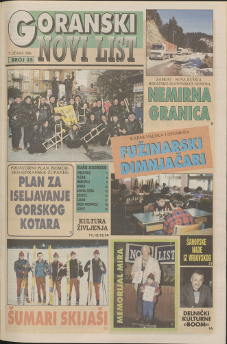 1999, br. 35 : Goranski Novi list