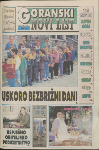 1997, br. 20 : Goranski Novi list