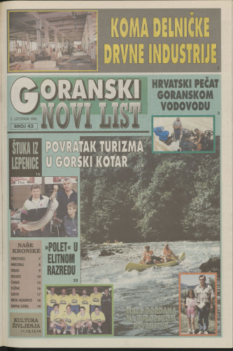 1999, br. 42 : Goranski Novi list