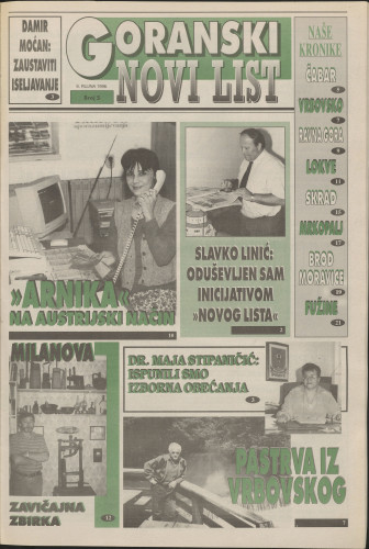 1996, br. 5 : Goranski Novi list