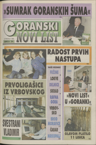 1998, br. 24 : Goranski Novi list