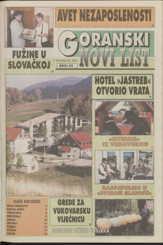 1999, br. 43 : Goranski Novi list