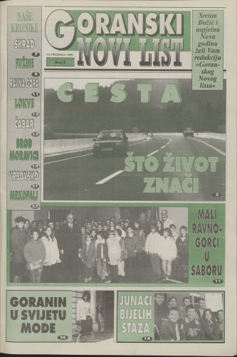 1996, br. 8 : Goranski Novi list