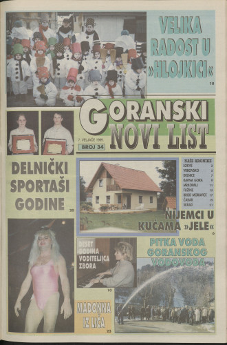 1999, br. 34 : Goranski Novi list