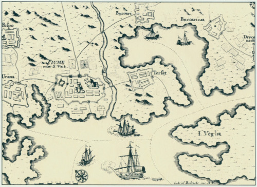Topografski prikaz Rijeke i okolice iz XVII. stoljeća. / Bodenechr, Gabriel ; Smokvina, Miljenko (autor fotografija)