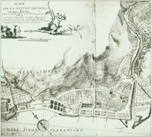 Plann der K.K. Seestadt und Porto Franco Fiume ; Smokvina, Miljenko (autor fotografija)
